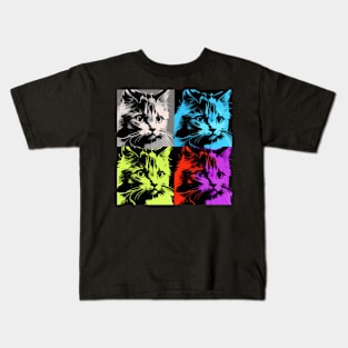 Shot Kitties (Homage to Andy Warhol) Kids T-Shirt